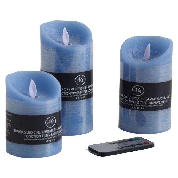 Coffret 3 bougies à LED parfumées avec télécommande - AUBRY GASPARD