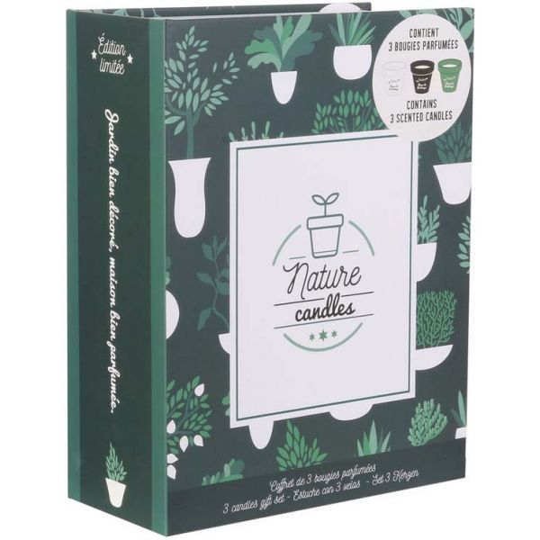 Coffret 3 bougies Nature candles - CMP-1896