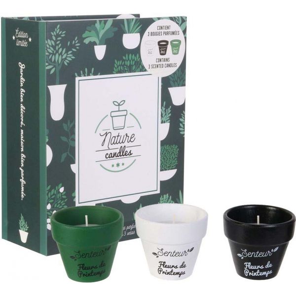 Coffret 3 bougies Nature candles