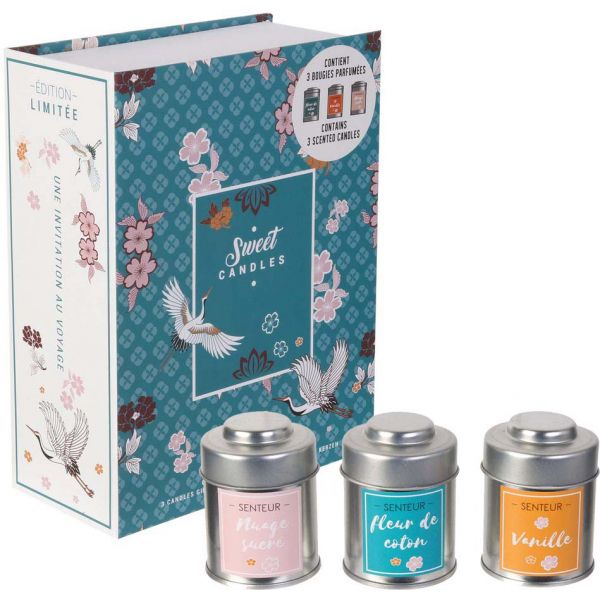 Coffret 3 bougies Sweet candles