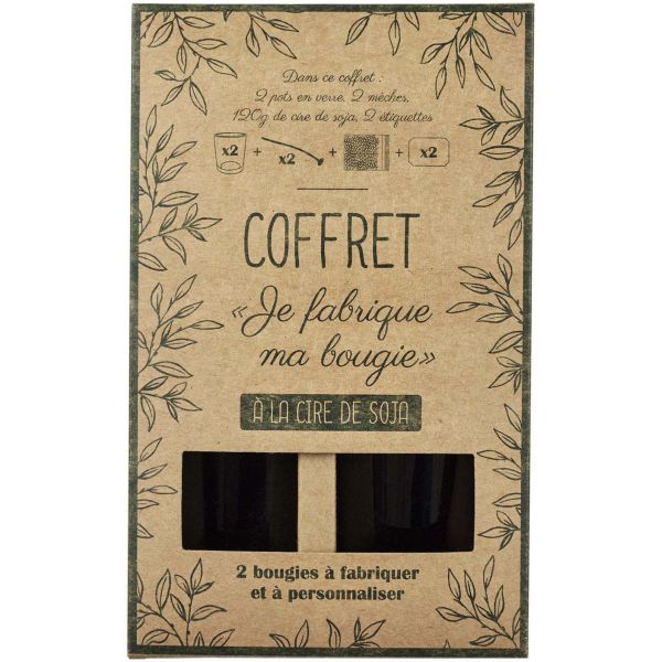 Coffret 2 bougies à confectionner à la cire soja