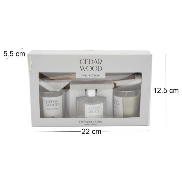 Coffret 2 bougies parfumée et diffuseur 50ml - SIL