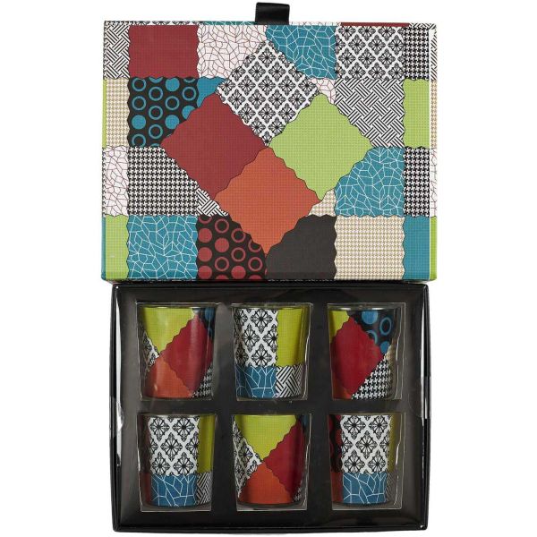 Coffret de 6 bougies parfumées Patchwork