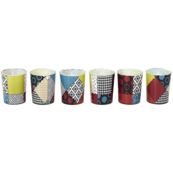 Coffret de 6 bougies parfumées Patchwork - 13,90