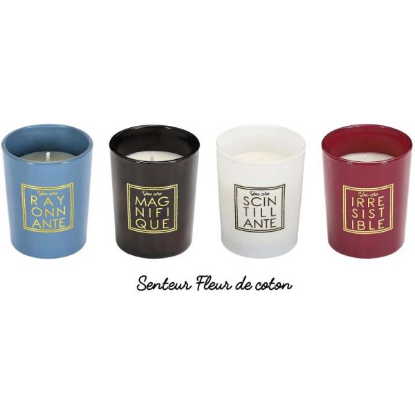 Coffret de 4 bougies senteur fleur de coton You are - CMP-2717