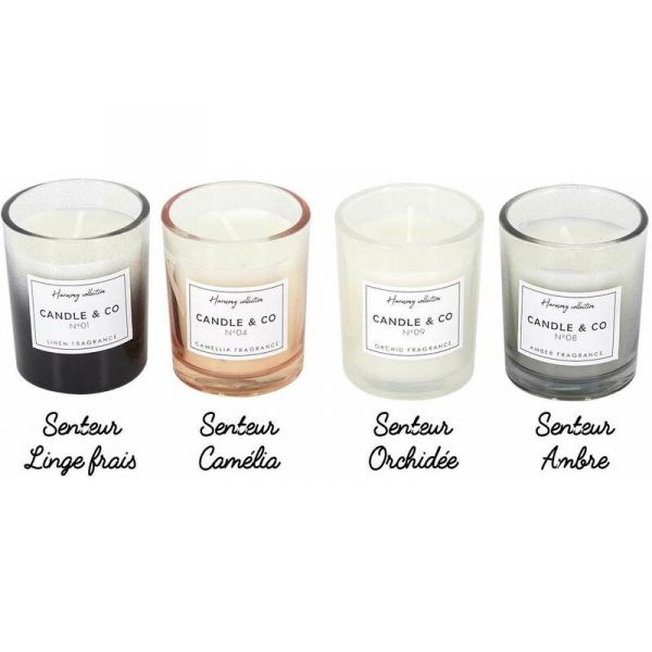 Coffret de 4 bougies parfumées Harmony 5.9 cm - CMP-2806