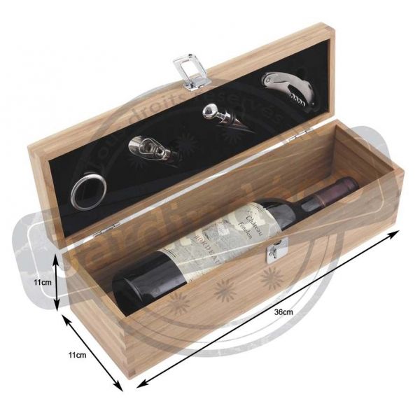 Coffret pour bouteille de vin avec accessoires - AUBRY GASPARD