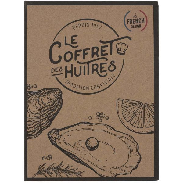 Coffret de 6 fourchettes à huîtres JULES A TABLE LES BONS MOMENTS