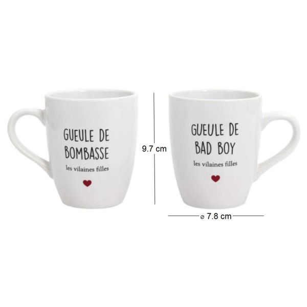 Coffret 2 mugs inscriptions humour - 5