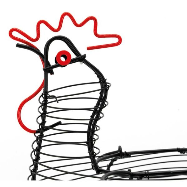 Panier à  œufs poule en métal - 9,90