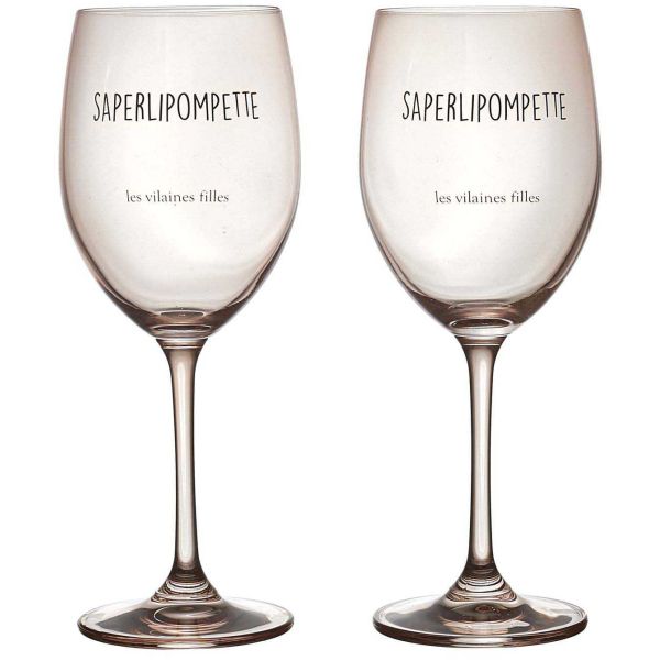 Coffret de 2 verres à vin Humour