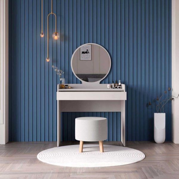 Coiffeuse avec miroir et rangements Tiana - 5