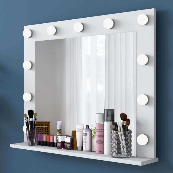 Coiffeuse avec rangements er miroir Beauty - 229