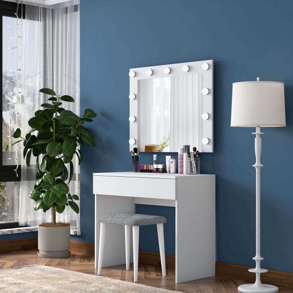 Coiffeuse avec rangements er miroir Beauty - 6