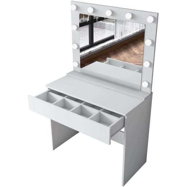 Coiffeuse avec rangements er miroir Beauty