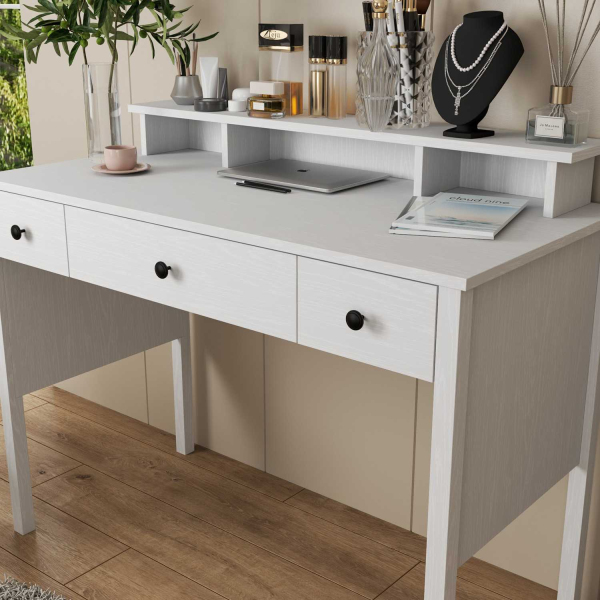 Coiffeuse 3 tiroirs en aggloméré Frannie - ASI-2283