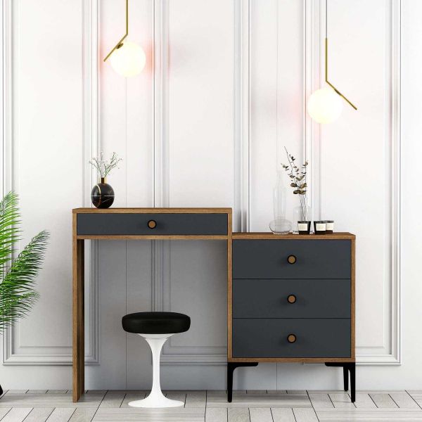 Coiffeuse avec tiroirs en aggloméré Lizbon - HANAH HOME