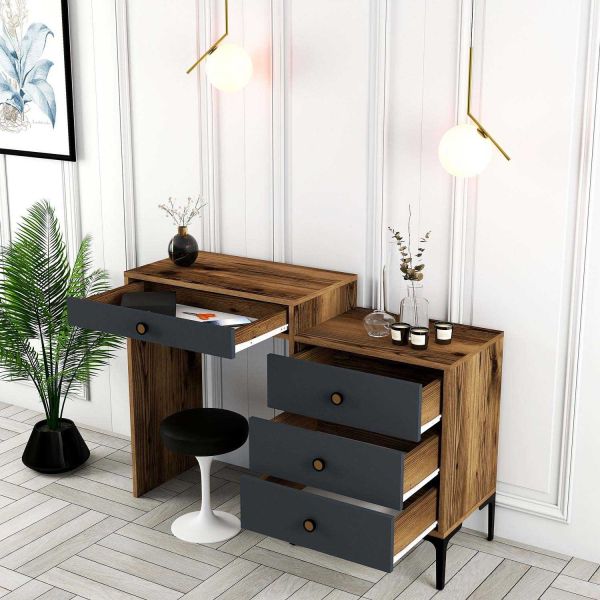 Coiffeuse avec tiroirs en aggloméré Lizbon - 5