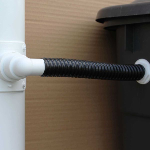 Collecteur d'eau blanc pour gouttière circulaire - OptimO