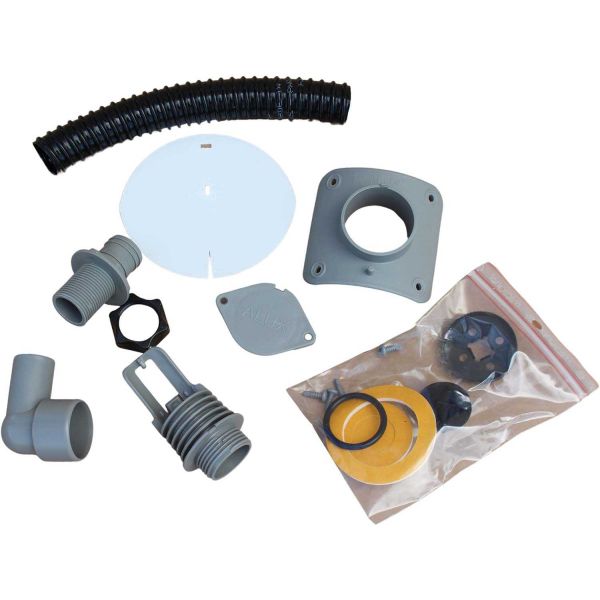 Collecteur d'eau gris pour gouttière circulaire - ALU-0105
