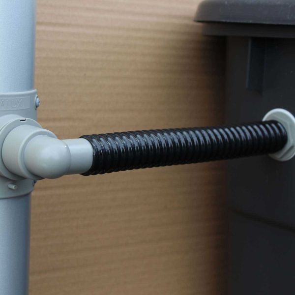 Collecteur d'eau gris pour gouttière circulaire - OptimO