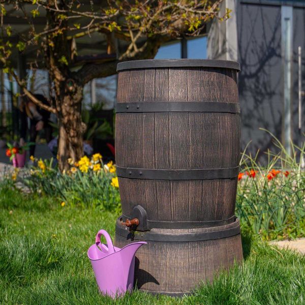 Récupérateur d'eau de pluie en polyéthylène avec robinet chromé Barrel - ROTO