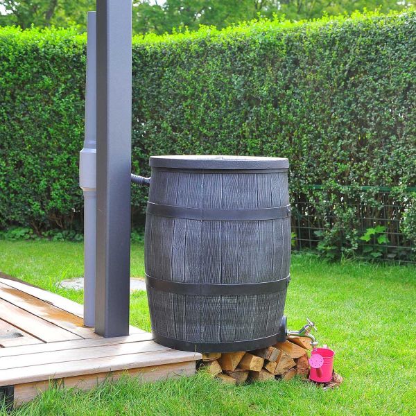 Récupérateur d'eau de pluie en polyéthylène avec support Barrel - ROTO