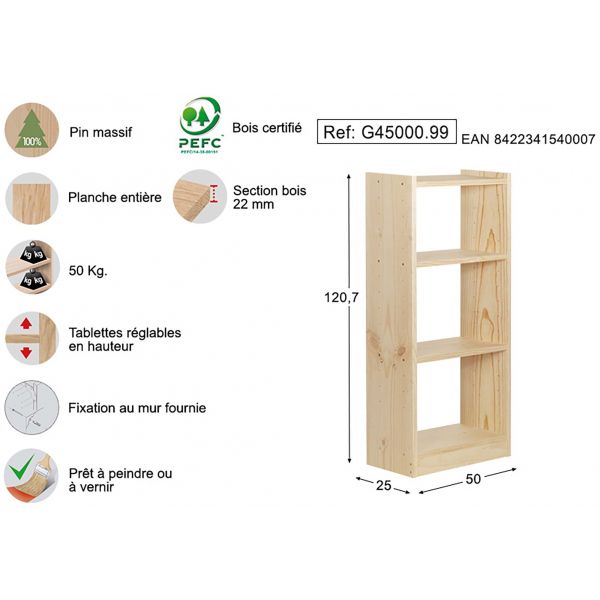 Colonne en pin Gala - AST-0122