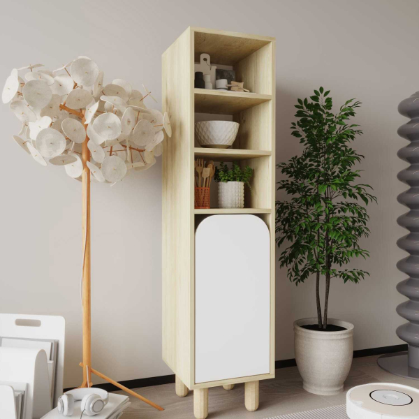 Colonne de rangement en aggloméré Parma - HANAH HOME