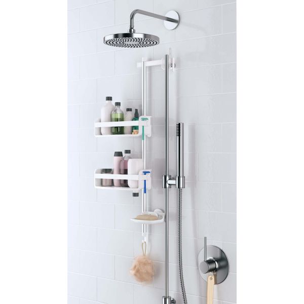 Colonne support accessoires de salle de bain