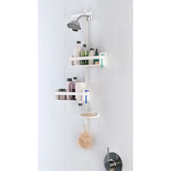 Colonne support accessoires de salle de bain