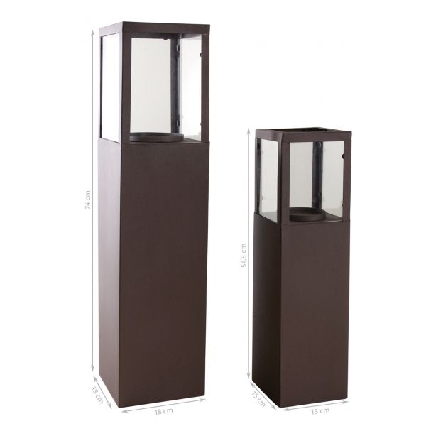 Colonnes en métal Stuart (Lot de 2) - AUB-3633