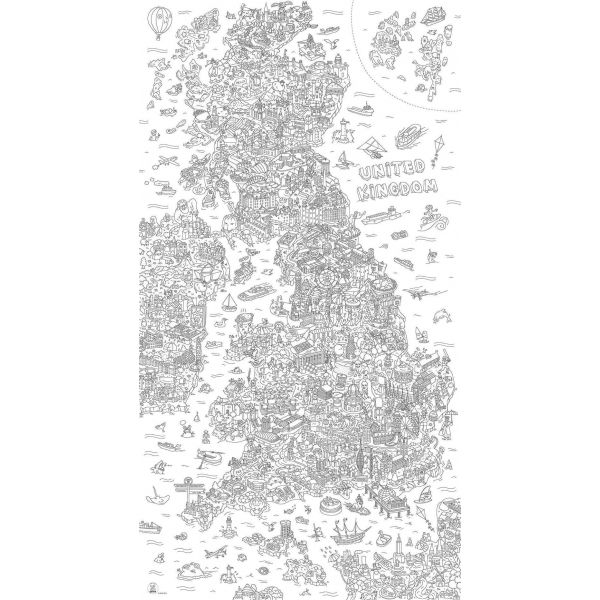 Coloriage xxl royaume uni 180 x 100 cm - OMY-0103