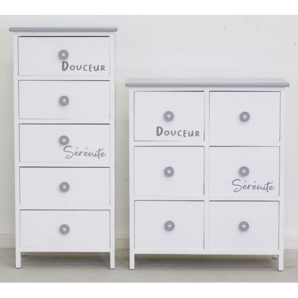 Commode/Chiffonnier bois ' Sérénité et Douceur ' - 8