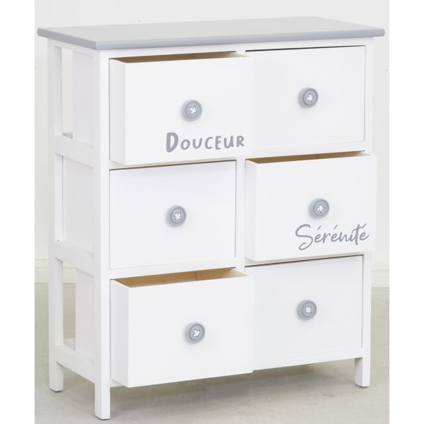 Commode/Chiffonnier bois ' Sérénité et Douceur ' - AUBRY GASPARD