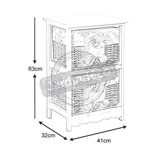 Commode 2 tiroirs Hippopotames - AUBRY GASPARD