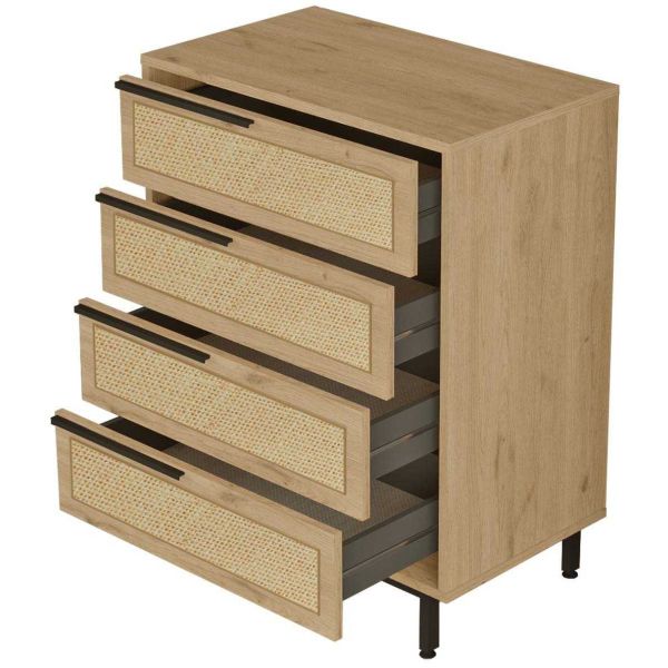 Commode en aggloméré et effet cannage Only - 229