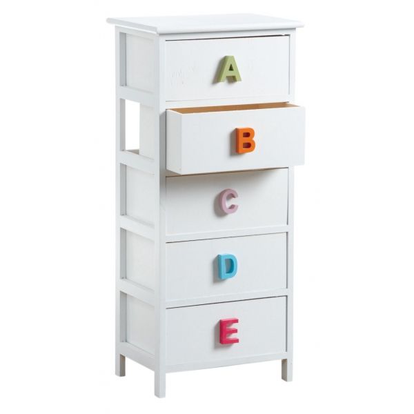 Commode chambre enfant alphabet 5 tiroirs - AUBRY GASPARD