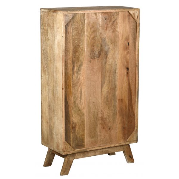 Commode haute en manguier et métal Zouma - AUB-4039