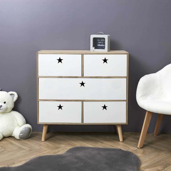 Commode bicolore pour enfants Like a star - THE HOME DECO KIDS