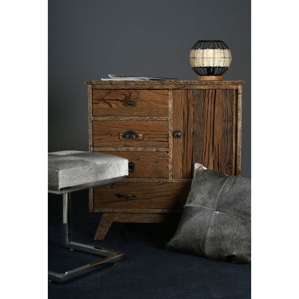 Commode en bois recyclé et métal - AUBRY GASPARD