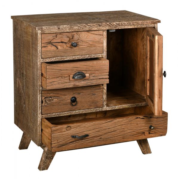Commode en bois recyclé et métal - AUB-4240