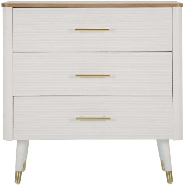 Commode en bois 3 tiroirs Matera 78 x 37 x 80 cm - 249