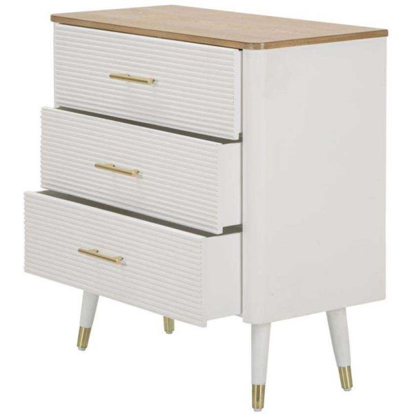 Commode en bois 3 tiroirs Matera 78 x 37 x 80 cm - 5