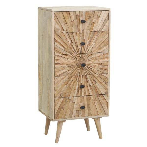 Commode en manguier sculpté SUNRISE