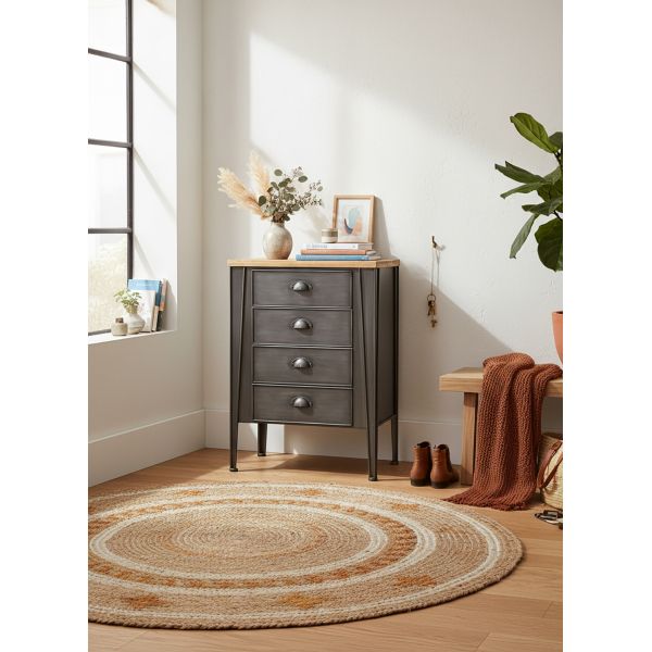 Commode en métal et sapin - AUBRY GASPARD