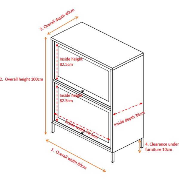 Commode 2 portes en acier Bakal - VEN-0409