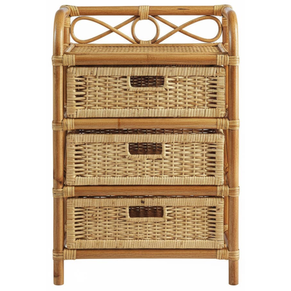 Commode en rotin avec tiroirs Tegal - AUB-2565