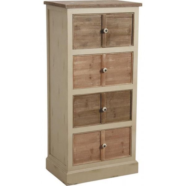 Commode 4 tiroirs en pin et poignées céramique