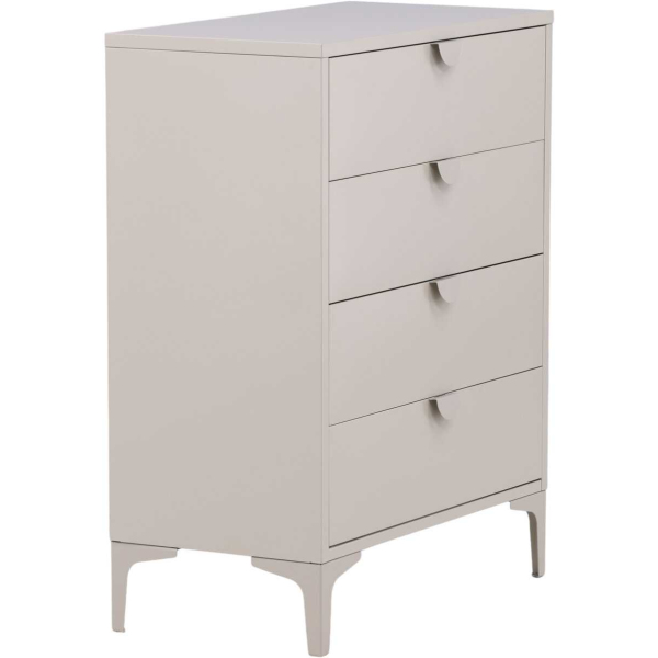 Commode 4 tiroirs en métal beige Piring - VEN-1170